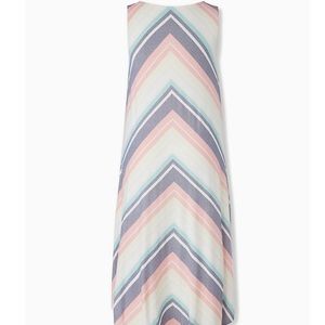 SUPER SOFT PASTEL CHEVRON STRIPE HI-LO MAXI DRESS